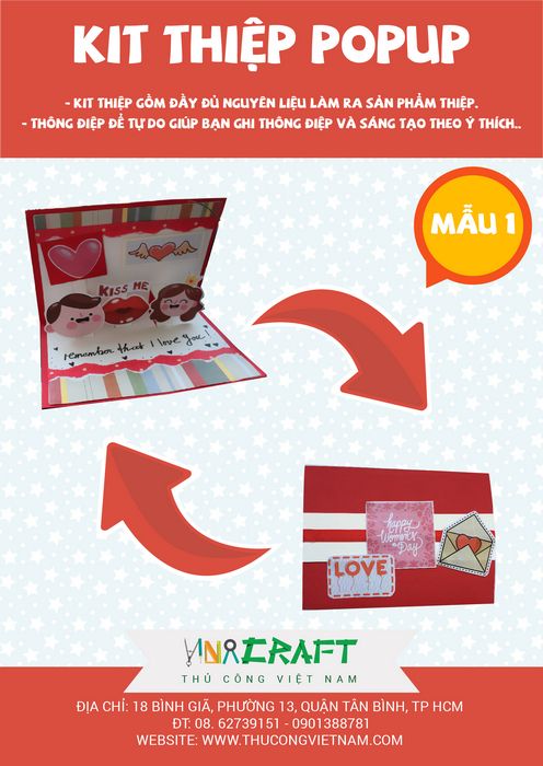 Kit thiệp popup mẫu 1